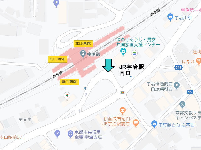 JR宇治駅前送迎バス乗り場