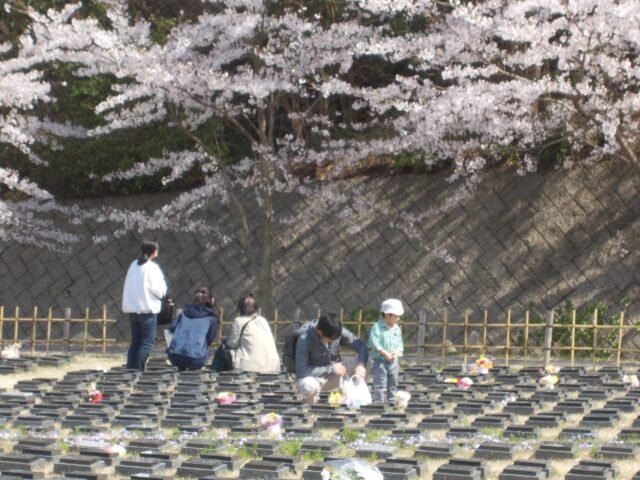 家族で墓参り